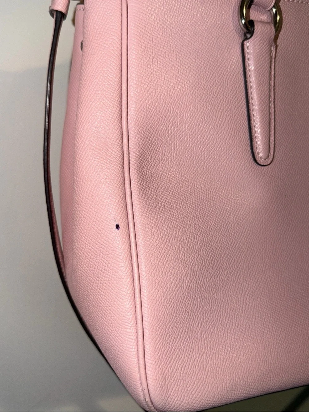 COACH Pink Leather Satchel with Silver Hardware